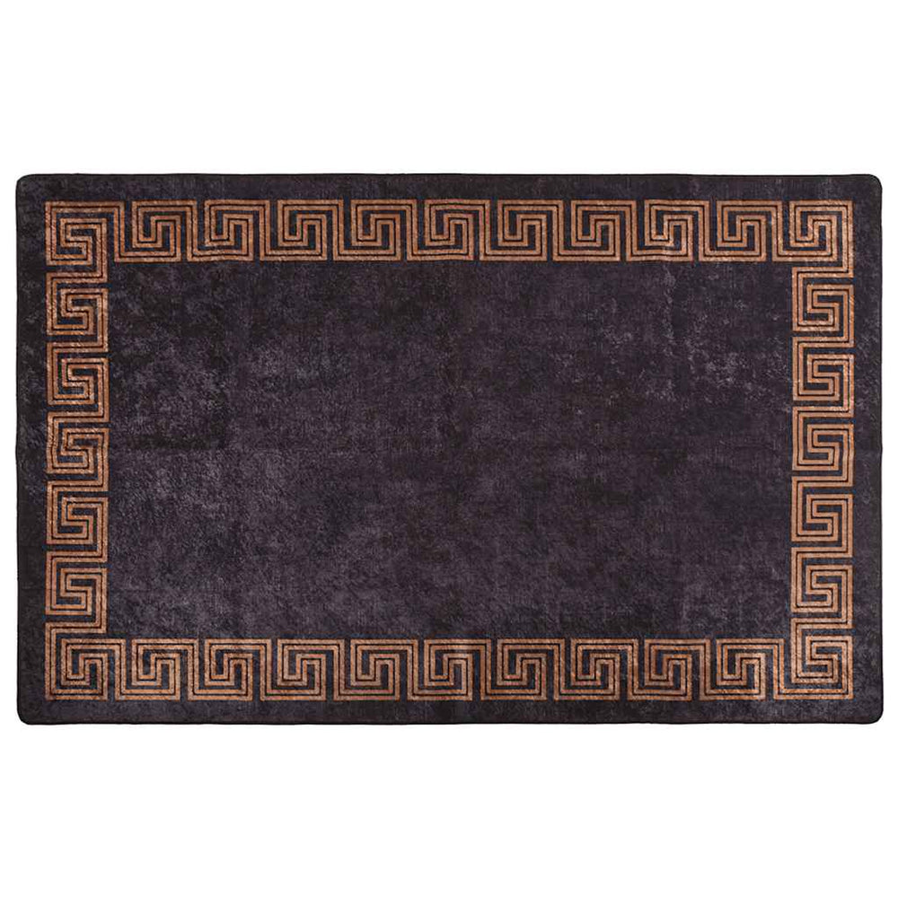 Waschbarer Teppich Schwarz Gold 160x230 cm