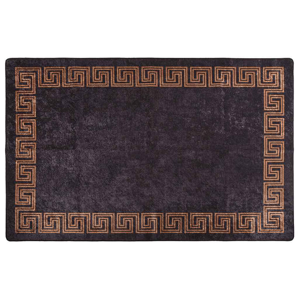 Waschbarer Teppich Schwarz Gold 160x230 cm