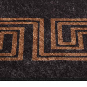 Waschbarer Teppich Schwarz Gold 160x230 cm