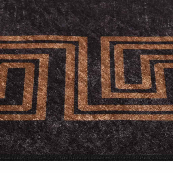 Waschbarer Teppich Schwarz Gold 160x230 cm