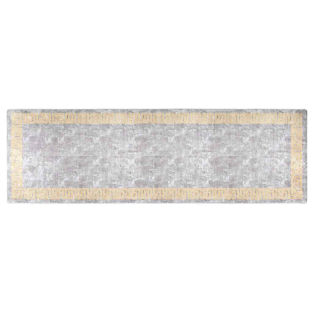 Waschbarer Teppich Grau 80x300 cm