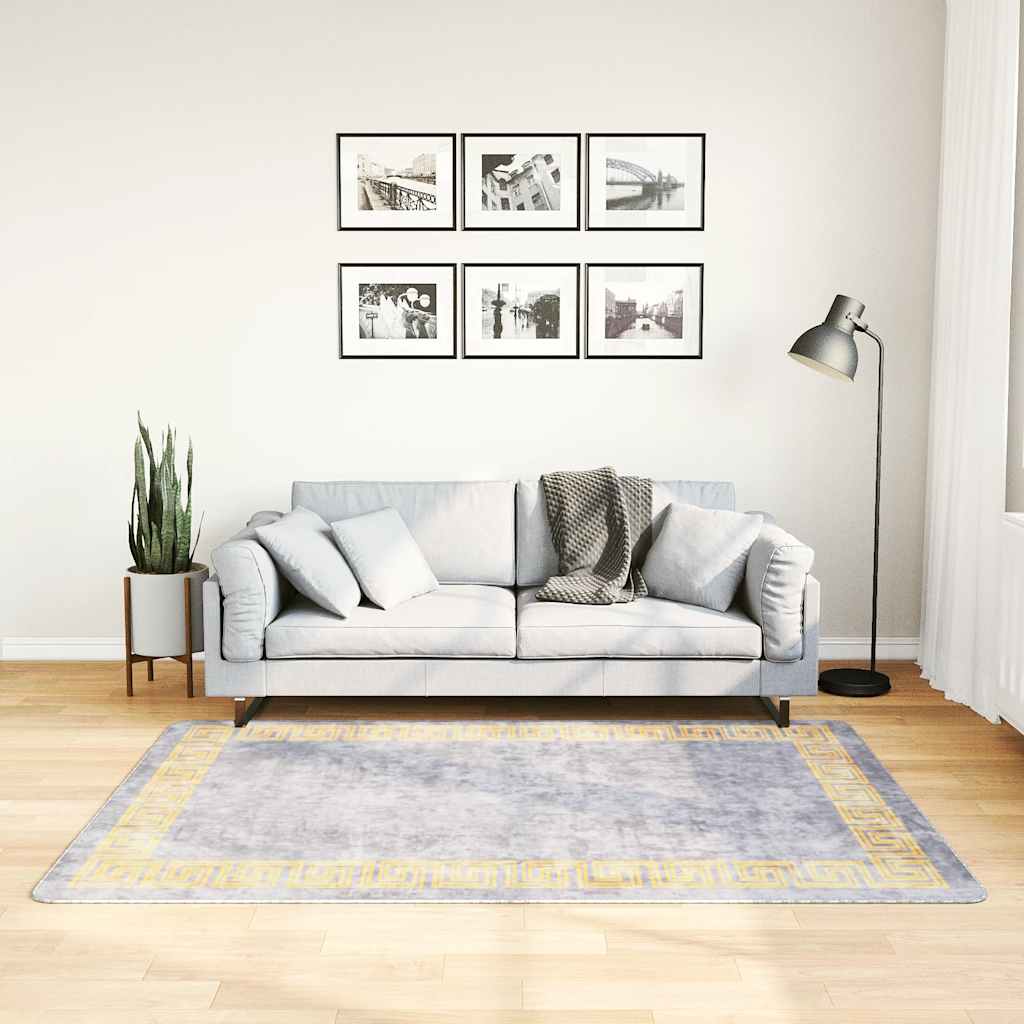 Waschbarer Teppich Grau 120x180 cm