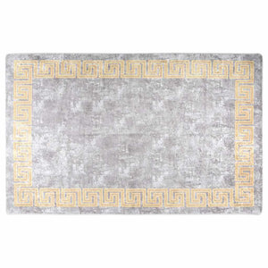 vidaXL Tapis lavable gris 160x230 cm