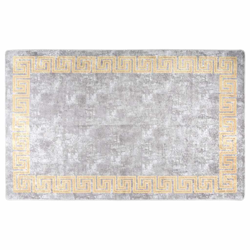 vidaXL Tapis lavable gris 160x230 cm
