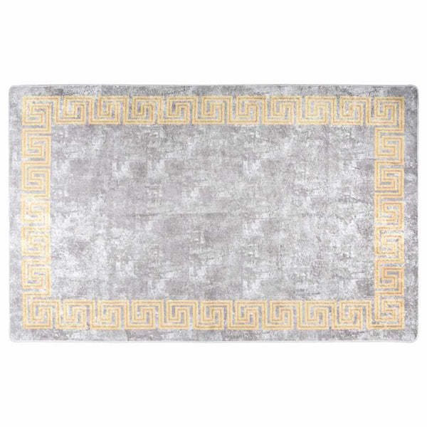 vidaXL Tapis lavable gris 160x230 cm