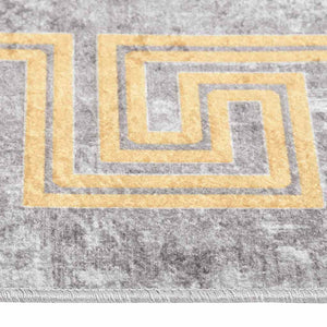 vidaXL Tapis lavable gris 160x230 cm