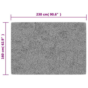 vidaXL Tapis lavable gris 160x230 cm