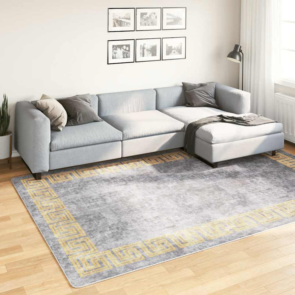 Waschbarer Teppich Grau 190x300 cm
