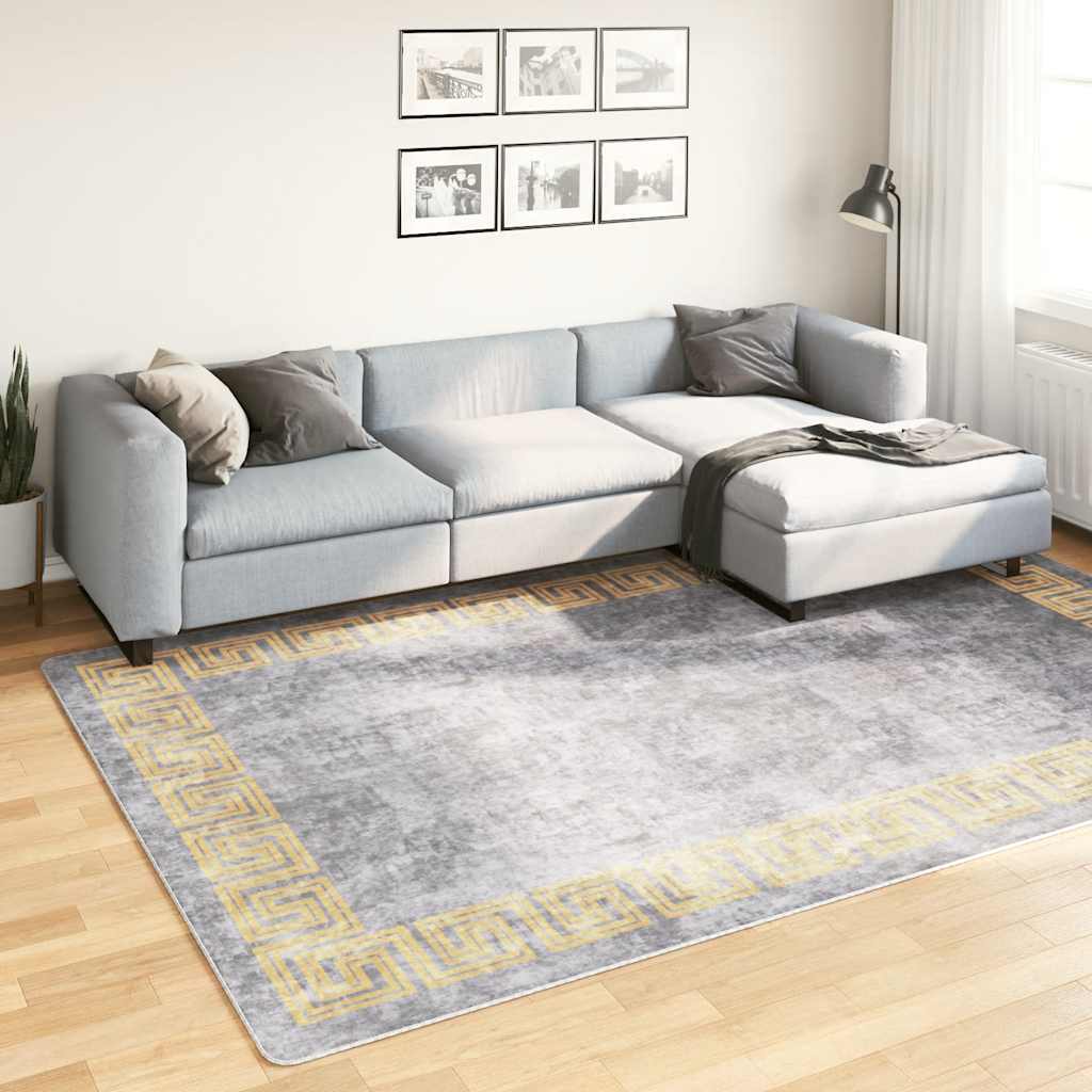 Waschbarer Teppich Grau 190x300 cm
