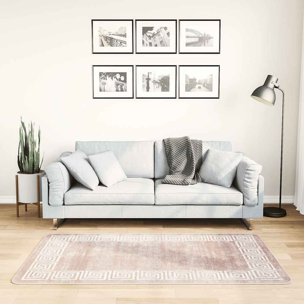 Waschbarer Teppich 80x150 cm Beige