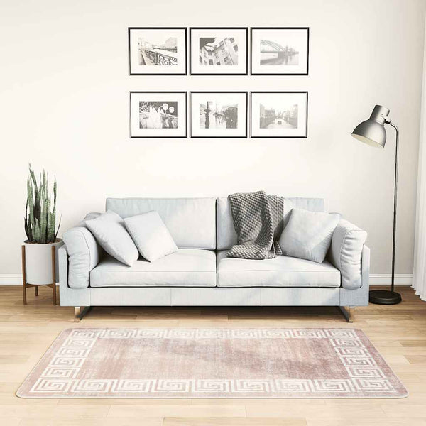 Waschbarer Teppich 80x150 cm Beige
