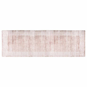 Waschbarer Teppich Beige 80x300 cm