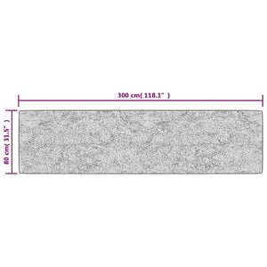 Waschbarer Teppich Beige 80x300 cm