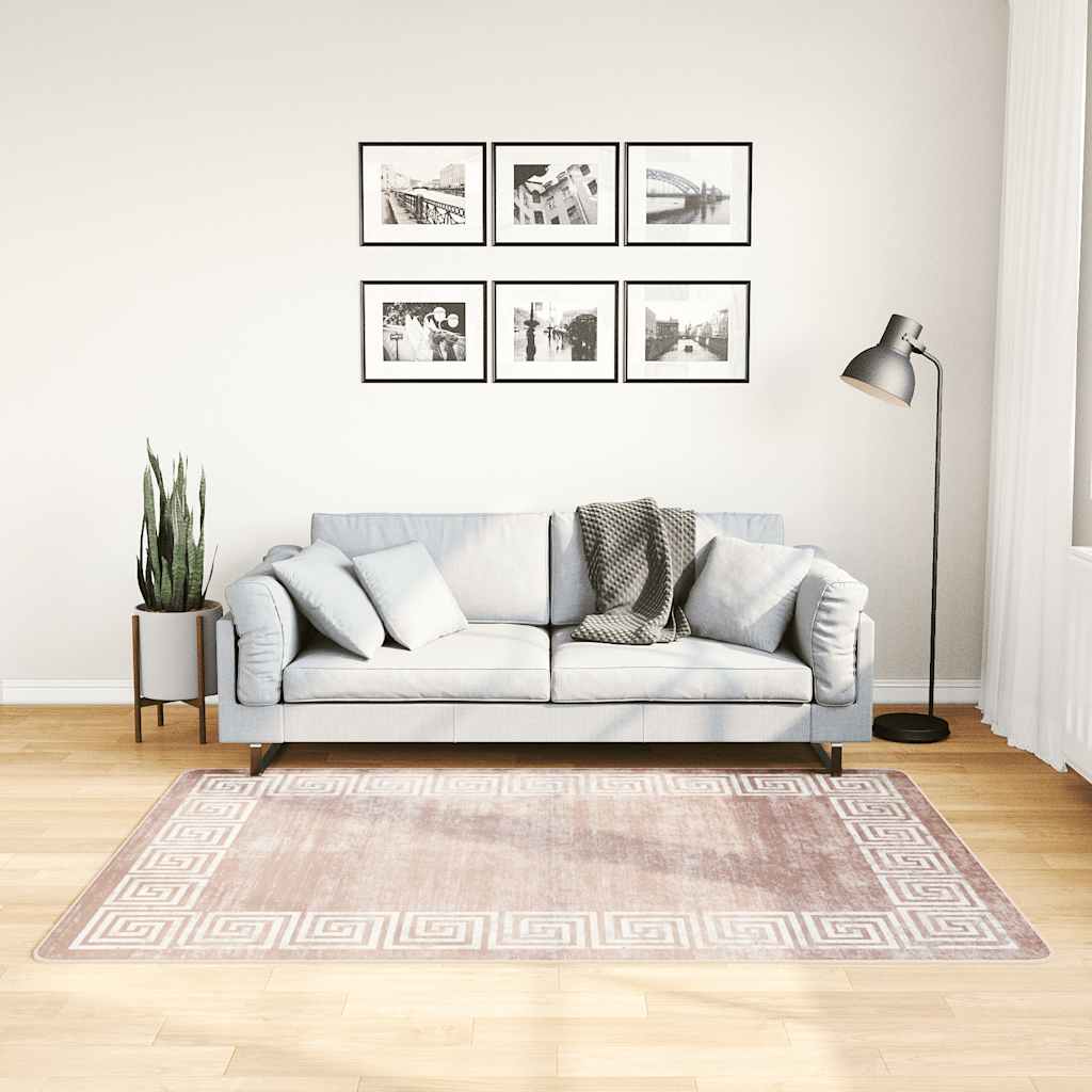 Waschbarer Teppich Beige 120x180 cm