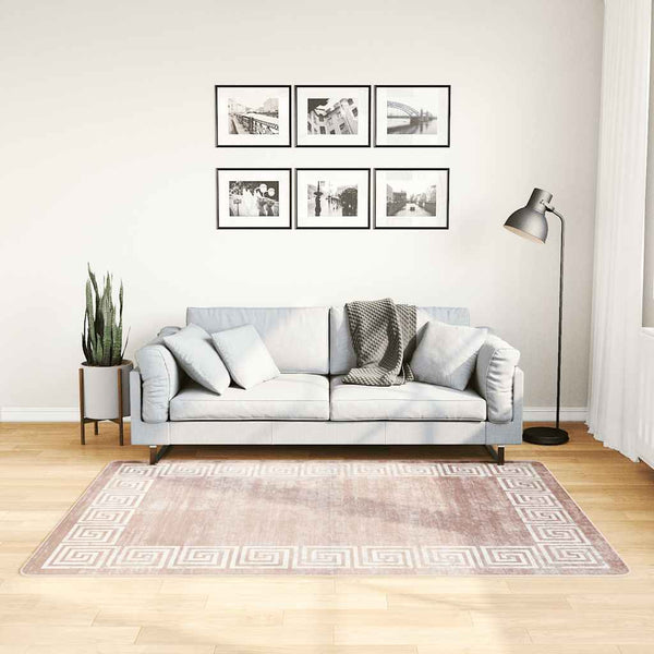 Waschbarer Teppich Beige 120x180 cm