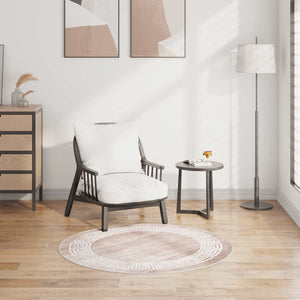 Waschbarer Teppich Beige 120 cm