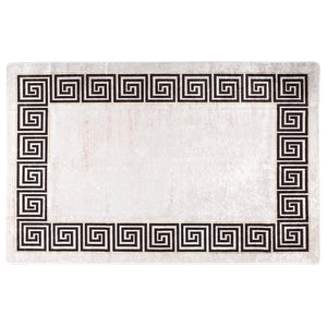 Waschbarer Teppich Hellbeige 80x150 cm