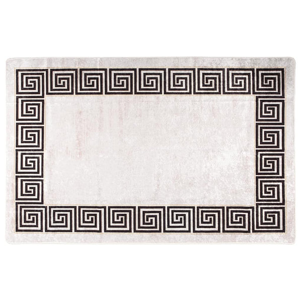 Waschbarer Teppich Hellbeige 80x150 cm