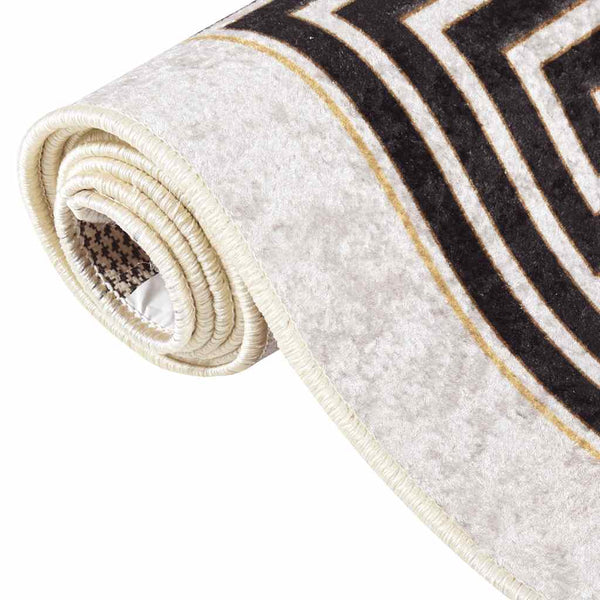 Waschbarer Teppich Hellbeige 80x150 cm