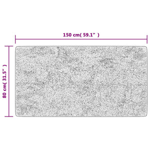 Waschbarer Teppich Hellbeige 80x150 cm