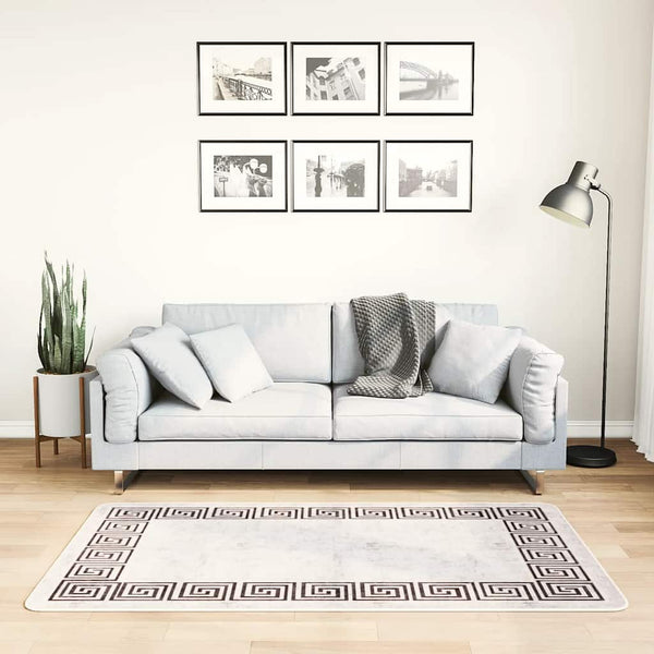 Waschbarer Teppich Hellbeige 80x150 cm