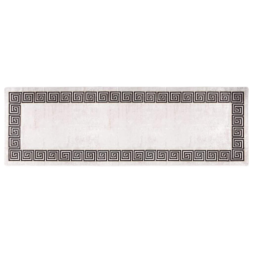 Waschbarer Teppich Hellbeige 80x300 cm