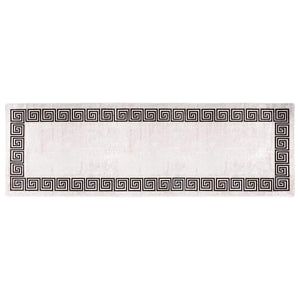 Waschbarer Teppich Hellbeige 80x300 cm