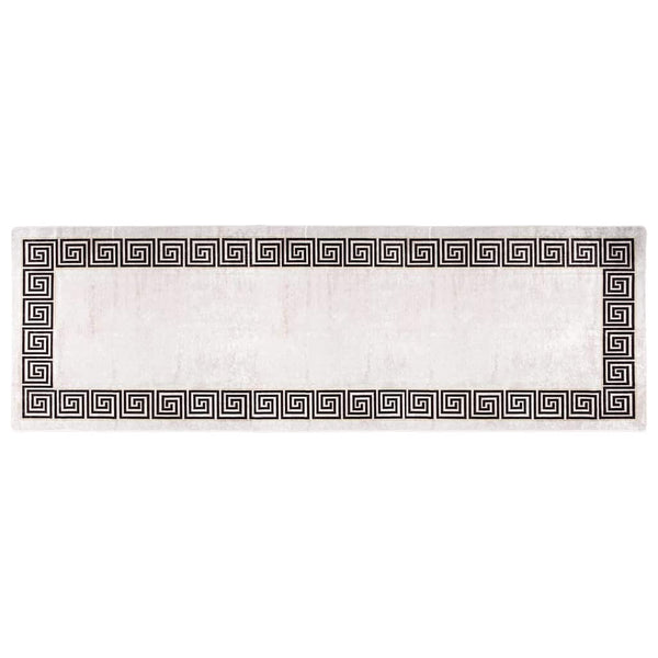 Waschbarer Teppich Hellbeige 80x300 cm
