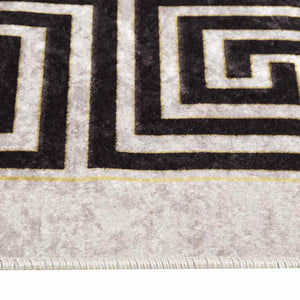 Waschbarer Teppich Hellbeige 80x300 cm