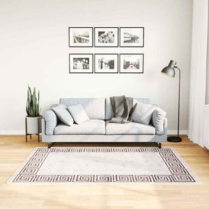 vidaXL Tapis lavable 120x180 cm Beige clair