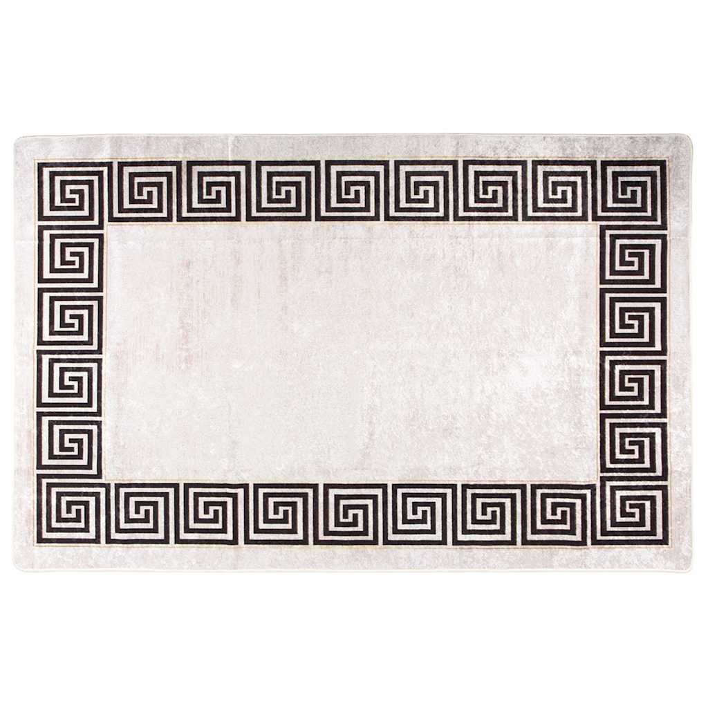 vidaXL Tapis lavable 160x230 cm Beige clair
