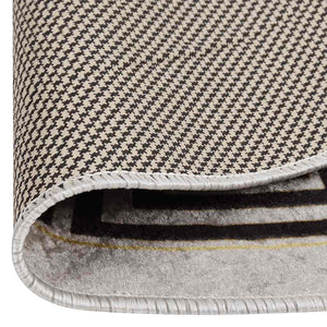 vidaXL Tapis lavable ø120 cm Beige clair Antidérapant
