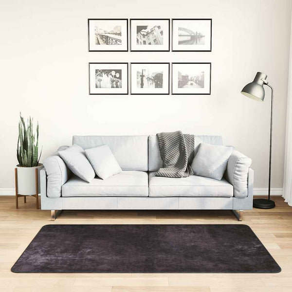 Waschbarer Teppich 80x150 cm Anthrazit