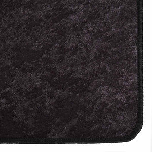 Waschbarer Teppich Anthrazit 80x300 cm