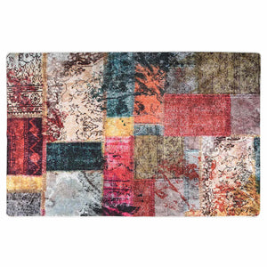 vidaXL Tapis lavable patchwork 80x150 cm Multicolore