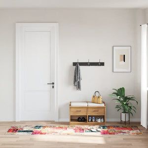 vidaXL Tapis lavable patchwork 80x300 cm multicolore