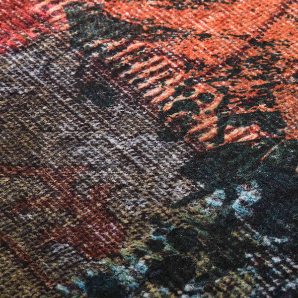 Waschbarer Patchwork Teppich Mehrfarbig 120x180 cm