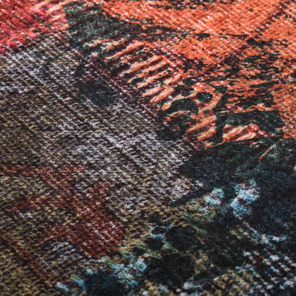 Waschbarer Patchwork Teppich Mehrfarbig 190x300 cm