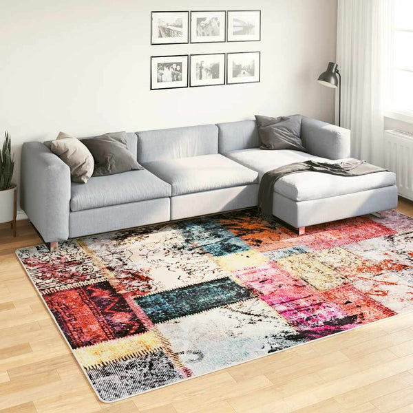 Waschbarer Patchwork Teppich Mehrfarbig 190x300 cm