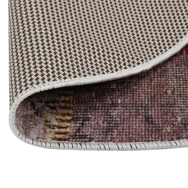 Waschbarer Patchwork Teppich Mehrfarbig Ø120cm