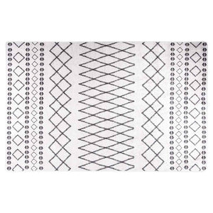 Waschbarer Teppich 80x150 cm Schwarz/Weiß