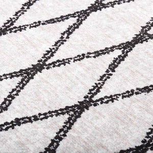 Waschbarer Teppich 80x150 cm Schwarz/Weiß