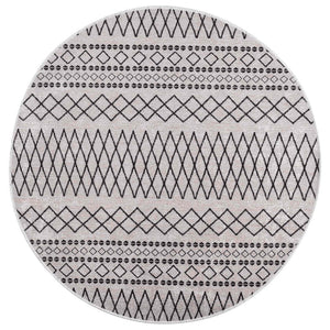 Waschbarer Teppich Schwarz Weiß Ø120cm