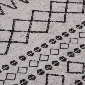 Waschbarer Teppich Schwarz Weiß Ø120cm