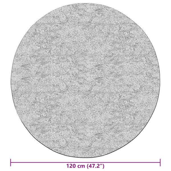 Waschbarer Teppich Schwarz Weiß Ø120cm