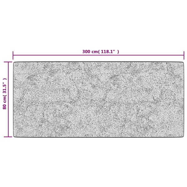 Waschbarer Teppich Mehrfarbig 80x300 cm
