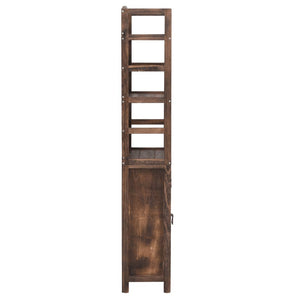 Vitrine Dunkelbraun Massivholz 140cm