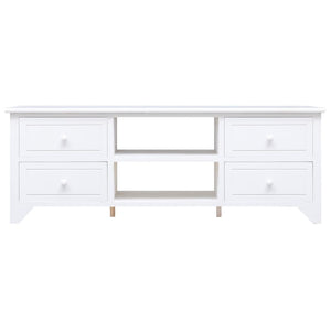 Weißer TV-Schrank Paulownia Massivholz 108cm