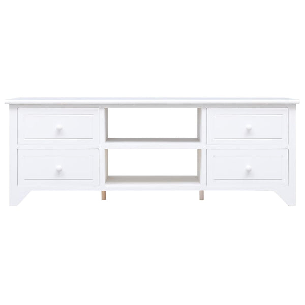 Weißer TV-Schrank Paulownia Massivholz 108cm