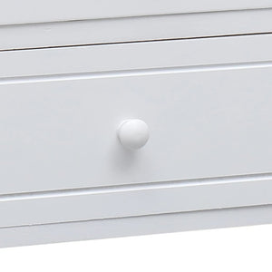 Weißer TV-Schrank Paulownia Massivholz 108cm